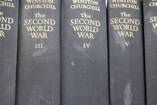 Churchill Winston S The Second World War, 1st Ed, 6 vols, Cassell & Co, 1948-1954